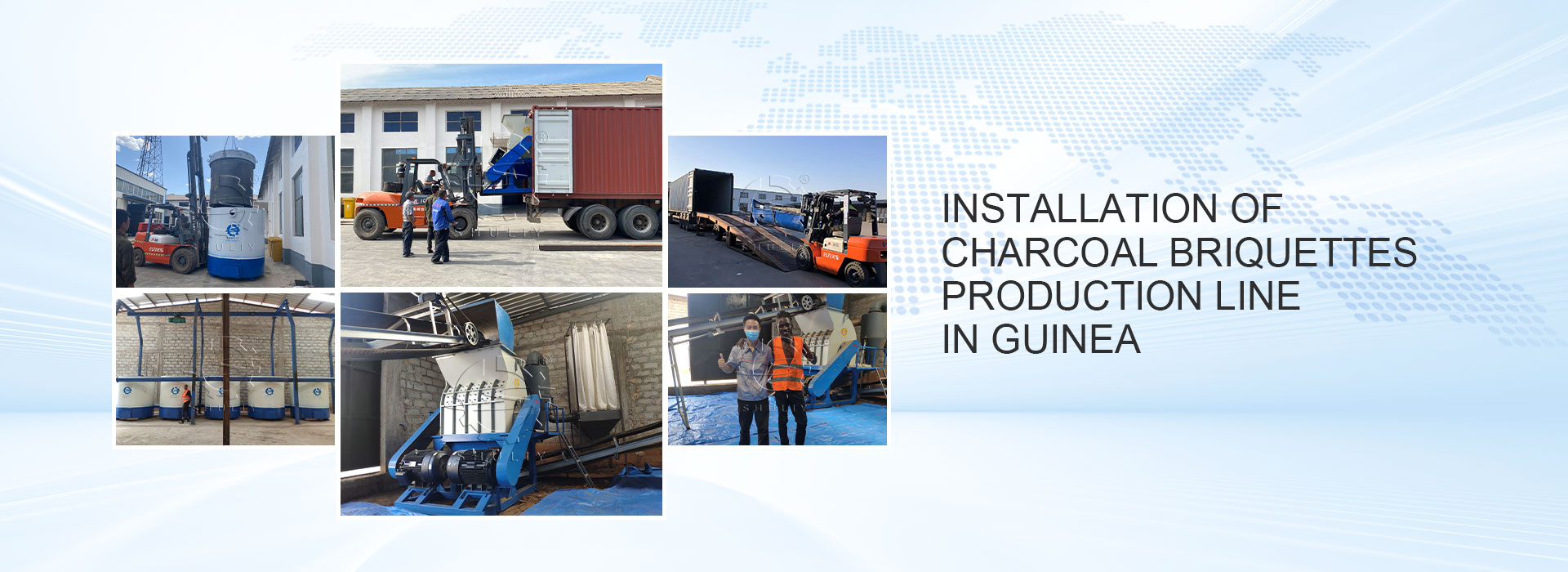 installation of charcoal briquette making machine