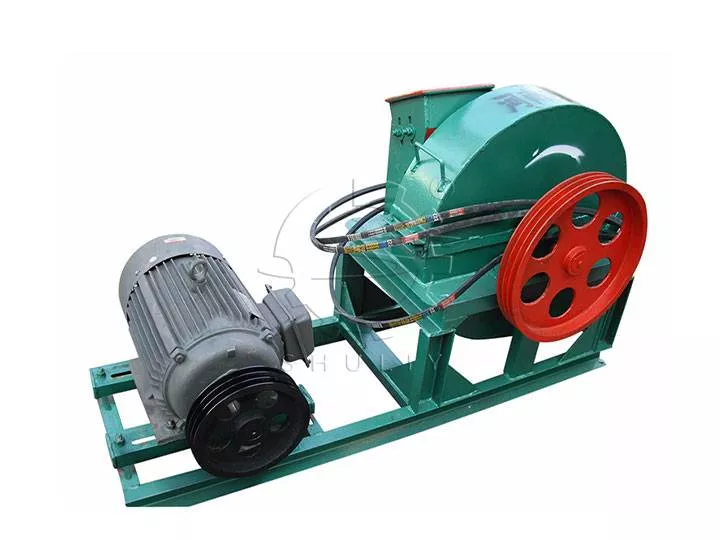 Wood shaving machine for pallet block press making plant