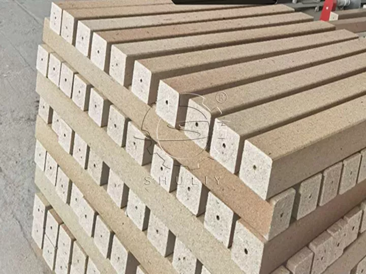 products from wood pallet block machine
