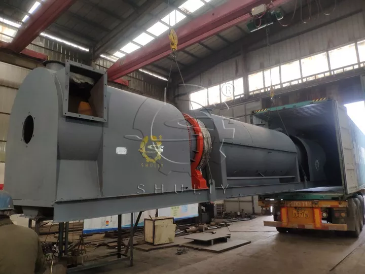 rice husk charcoal making machine shiped to Ghana