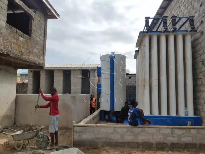 the charcoal briquette processing plant installation site